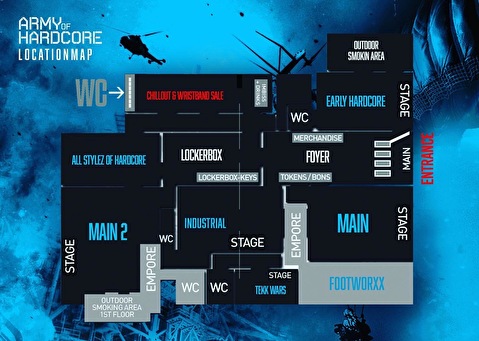 plattegrond Army Of Hardcore
