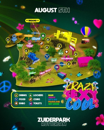 plattegrond Crazy Sexy Cool Festival