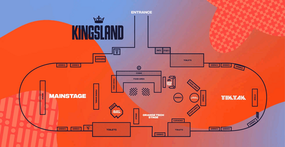 plattegrond Kingsland Festival