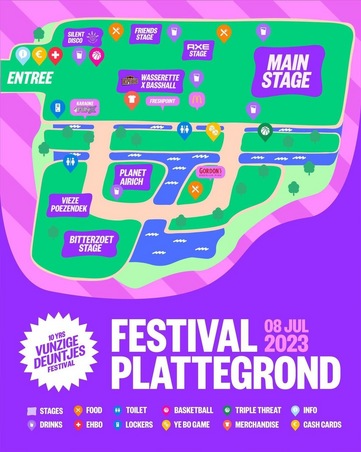 plattegrond Vunzige Deuntjes Festival