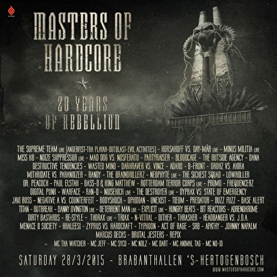 Masters of Hardcore lanceert langverwachte line-up voor 20e editie