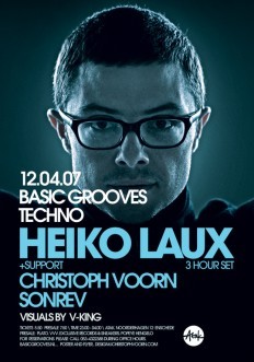 Basic Grooves 12 april · 3 Hours of Heiko Laux