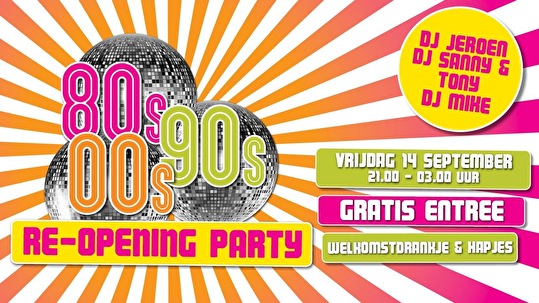 80's 90's & 00's Re-Opening Party