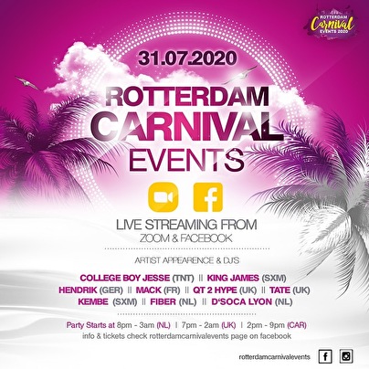 Rotterdam Carnival Events Zoom Party